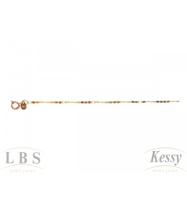 Corrente LBS & Kessy Folheado Chanel - 40cm  