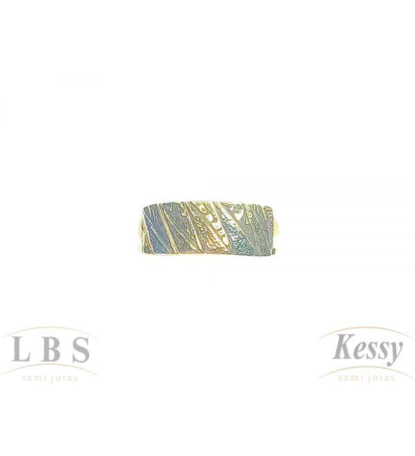 Anel LBS & Kessy Folheado + Bronze + Prata
