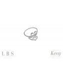 Anel LBS & Kessy Prata Coração Vazado 