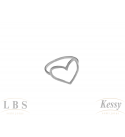 Anel LBS & Kessy Prata Coração Vazado