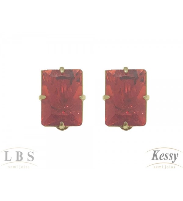  Argola De Pressão LBS & Kessy Folheado Com Pedra - 2cm
