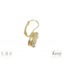  Argola LBS & Kessy Folheado Com Pedra - 2,5cm