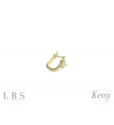  Argola LBS & Kessy Folheado Coração + Pedra - 2cm 