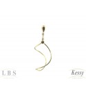 Brinco LBS & Kessy Folheado Pendente - 5,5cm