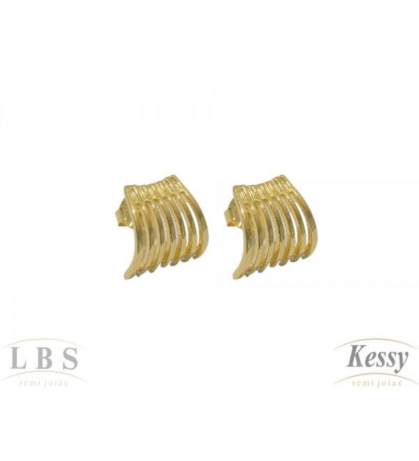 Brinco LBS  & Kessy Folheado - 1,3cm