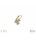  Argola LBS & Kessy Folheado Estrela Com Pedra - 2cm