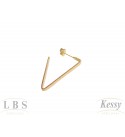  Argola LBS & Kessy Folheado Triangular - 3cm 