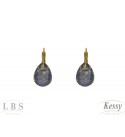 Argola LBS & Kessy Folheado Com Pedra - 2,5cm