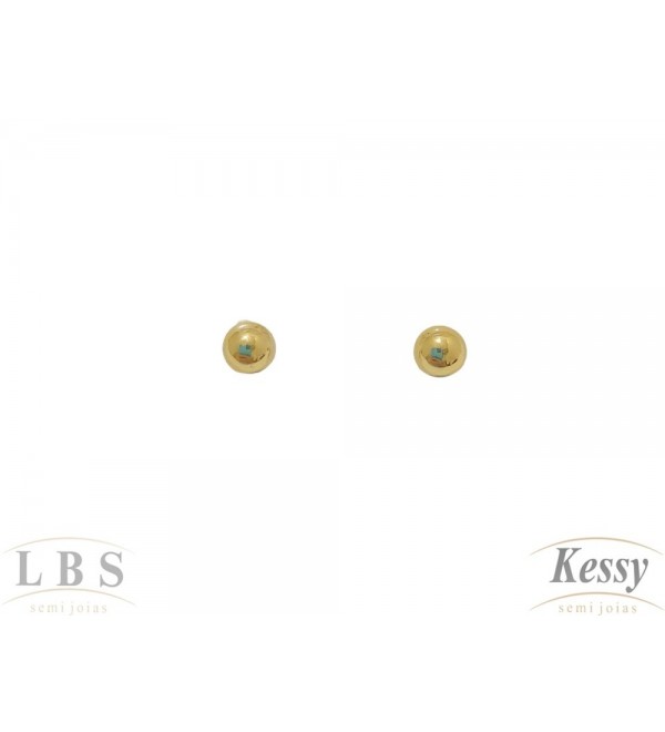 Brinco LBS & Kessy Folheado Bolinha - 0,4cm