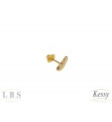 Brinco Infantil LBS & Kessy Folheado Coração Tarraxa Baby - 0,5cm