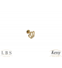 Brinco Infantil LBS  & Kessy Folheado Coroa - 0,5cm 