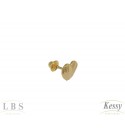 Brinco Infantil LBS & Kessy Folheado Coração Trabalhado - 0,6cm