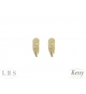 Argola LBS & Kessy Folheado Com Pedras  - 1,5cm