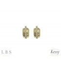 Argola LBS & Kessy Folheado Com Pedras  - 1,4cm