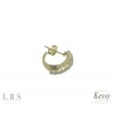 Argola LBS & Kessy Folheado Com Pedras - 1,5cm