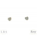 Brinco Infantil LBS & Kessy Folheado Coração Com Pedra - 0,4cm