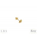 Brinco Infantil LBS & Kessy Folheado Bolinha - 0,5cm 