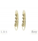 Argola LBS & Kessy Folheado Com Bolinhas - 1,5cm