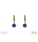 Argola LBS & Kessy Folheado Pedras Cores - 2cm