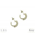 Argola LBS & Kessy Folheado Com Pedras - 1,5cm