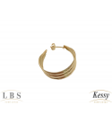 Argola LBS & Kessy Folheado Moderna - 3cm   