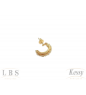  Argola LBS & Kessy Folheado Com Pedra - 1,5cm 