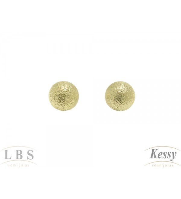 Brinco LBS & Kessy Folheado Fosco - 1cm