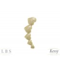 Brinco Ear Cuff LBS & Kessy Folheado Coração - 3cm