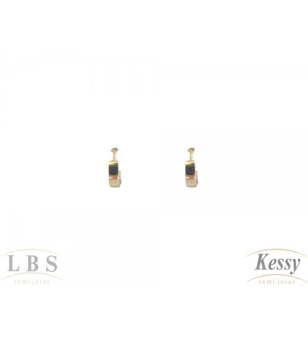 Argola LBS & Kessy Folheado - 1cm