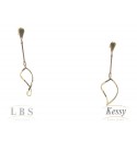 Brinco LBS & Kessy Folheado Pendente - 6,5cm