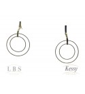 Brinco LBS & Kessy Folheado Pendente Argola - 6,5cm