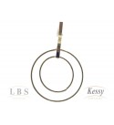 Brinco LBS & Kessy Folheado Pendente Argola - 6,5cm