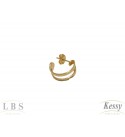 Argola LBS & Kessy Folheado - 1,3cm