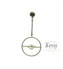 Brinco LBS & Kessy Folheado Pendente Argola + Pérola - 6,5cm