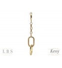 Argola LBS & Kessy Folheado Corrente - 7,3cm