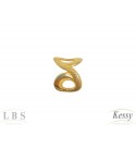 Argola Fake LBS & Kessy Folheado - 1,2cm 