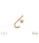  Argola LBS & Kessy Folheado Prego - 2cm