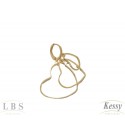  Argola LBS & Kessy Folheado Corações - 3cm