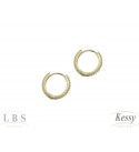  Argola LBS & Kessy Folheado Com Pedras - 1,3cm  