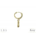 Argola LBS & Kessy Folheado Com Pedras + Figa - 2,5cm