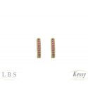  Argola LBS & Kessy Folheado Com Pedras - 1cm