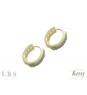 Argola LBS & Kessy Folheado Com Pedras Coloridas - 2,5cm