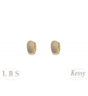  Argola LBS & Kessy Folheado Clássica + Pedras - 1,3cm 