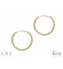  Argola LBS & Kessy Folheado Com Pedras Coloridas - 2,5cm