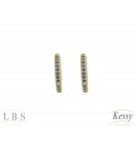  Argola LBS & Kessy Folheado Com Pedras - 1,4cm