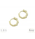  Argola LBS & Kessy Folheado Com Pedras - 1,5cm