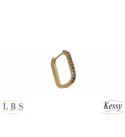  Argola LBS & Kessy Folheado Com Pedras - 1,8cm 