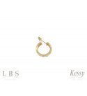  Argola LBS & Kessy Folheado Clássica + Pedras - 1,5cm