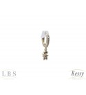 Argola LBS & Kessy Folheado Com Pedras + Menino - 2,5cm