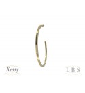 Argola LBS & Kessy Folheado - 3cm